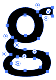 Font glyph rebuilt to a specific requirement