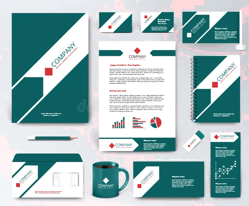 Corporate brand identity design kit